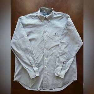 Ralph Lauren Blue Label Light Gray Button Down Shirt